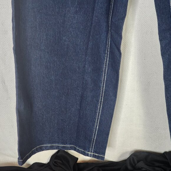 Jessica London Blue Dark Wash Denim Cotton Poly Span High Rise Stretch Jeans - Picture 6 of 16